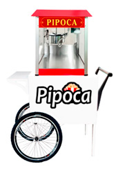 Foto Carrinho de Pipoca de Cinema Branco