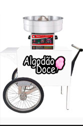 Foto Carrinho de Algodao Doce Branco